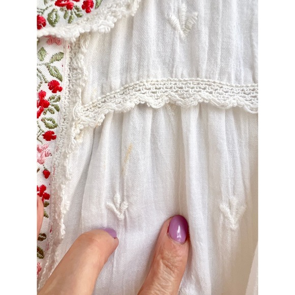 Tularosa Floral Embroidered Noah Combishort Romper White Women's Size Medium - Picture 11 of 11